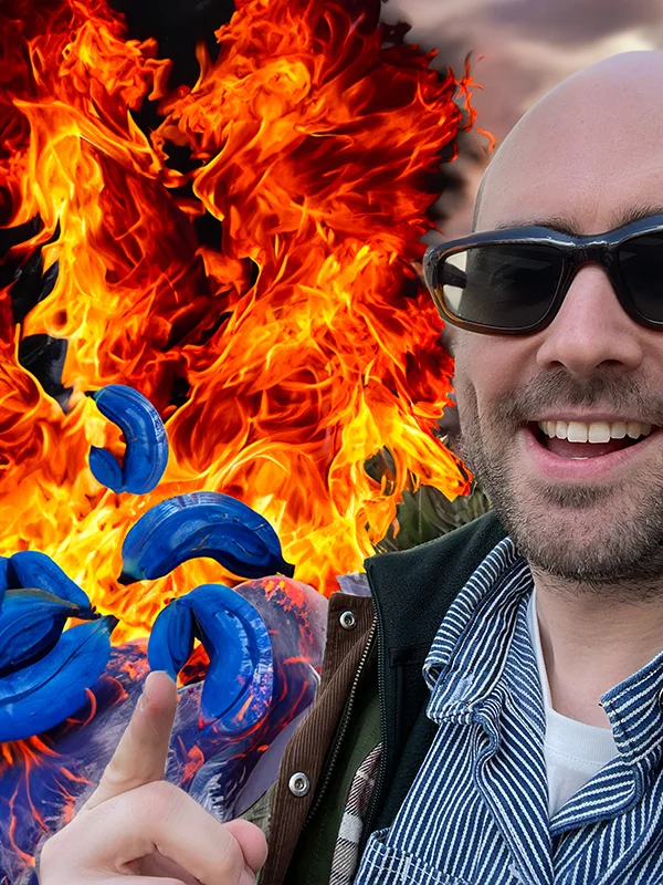 Me with big blue bananas on fire 2023